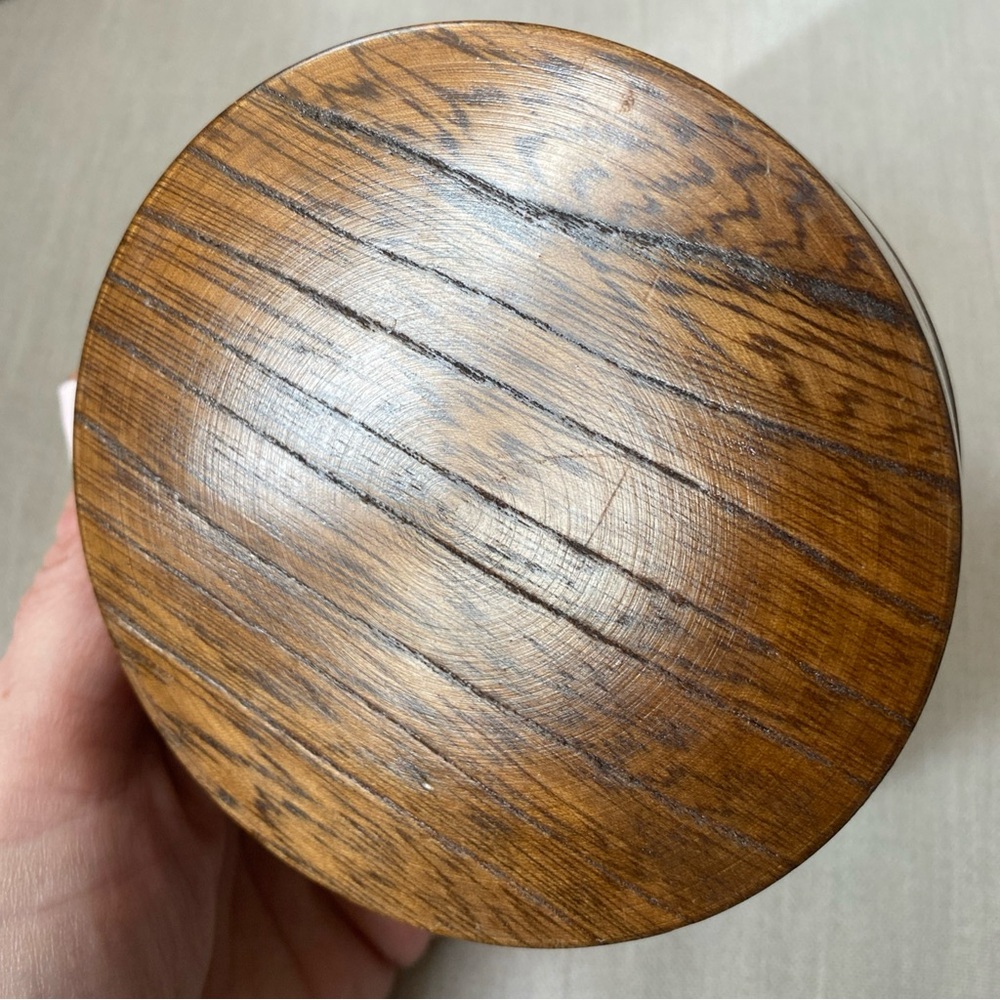Vintage Patty By Edna Hibel Wood Round Box Trinket/Vanity/Jewelry Signed wood - Picture 14 of 14